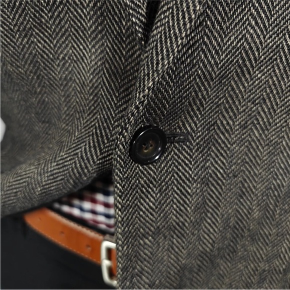 J Crew Ludlow Blazer Linen Wool Herringbone - 42L - Picture 2 of 6
